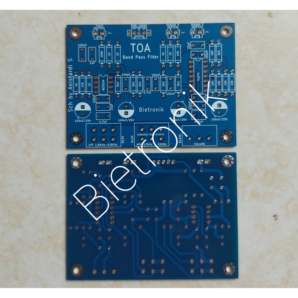 PCB TOA Band Pass Filter Dauble layer