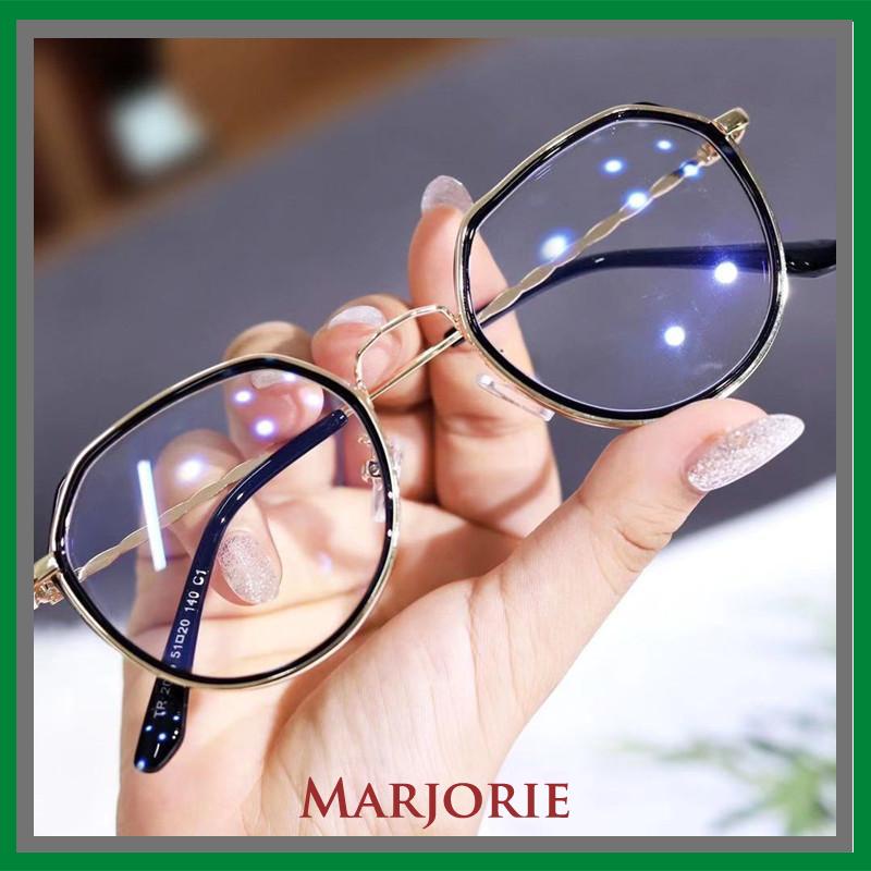 Frame Kacamata Fashion Wanita Anti Radiasi Korean Kaca Mata Radiasi Bulat Eyeglasses-MJD