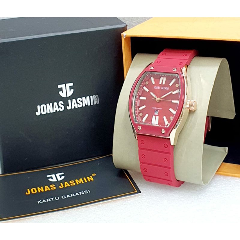 JAM TANGAN JJ WANITA RUBBER TERLARIS KASUAL COD JONAS JASMIN ORIGINAL TERMURAH