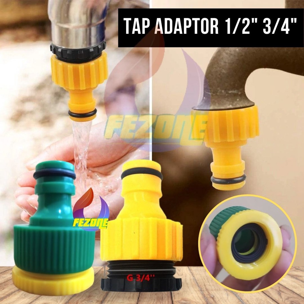 Tap Adaptor 1/2&quot; 3/4&quot; QUICK KONEKTOR KRAN FEZONE