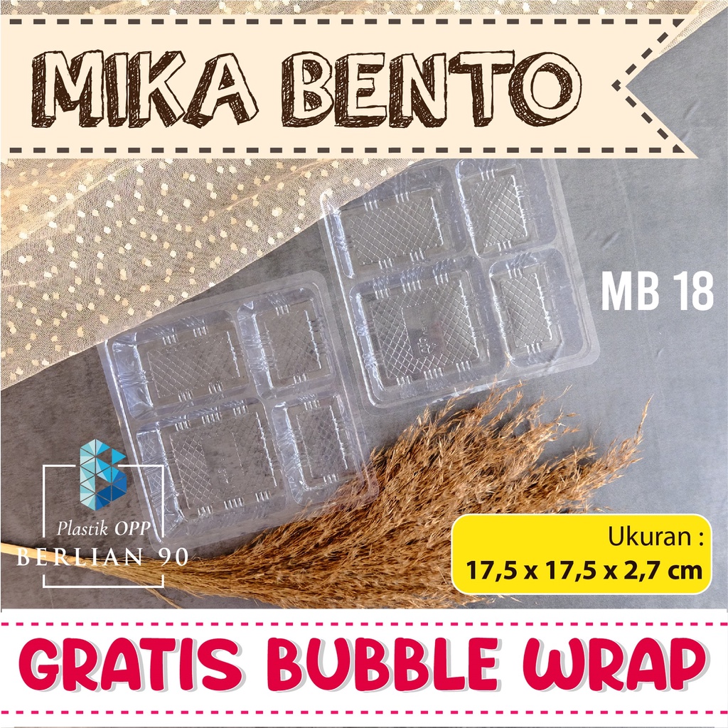 Mika Bento Sekat 4 Mika Bento Kotak Tray Bento Bening Alas Bento Skat 4