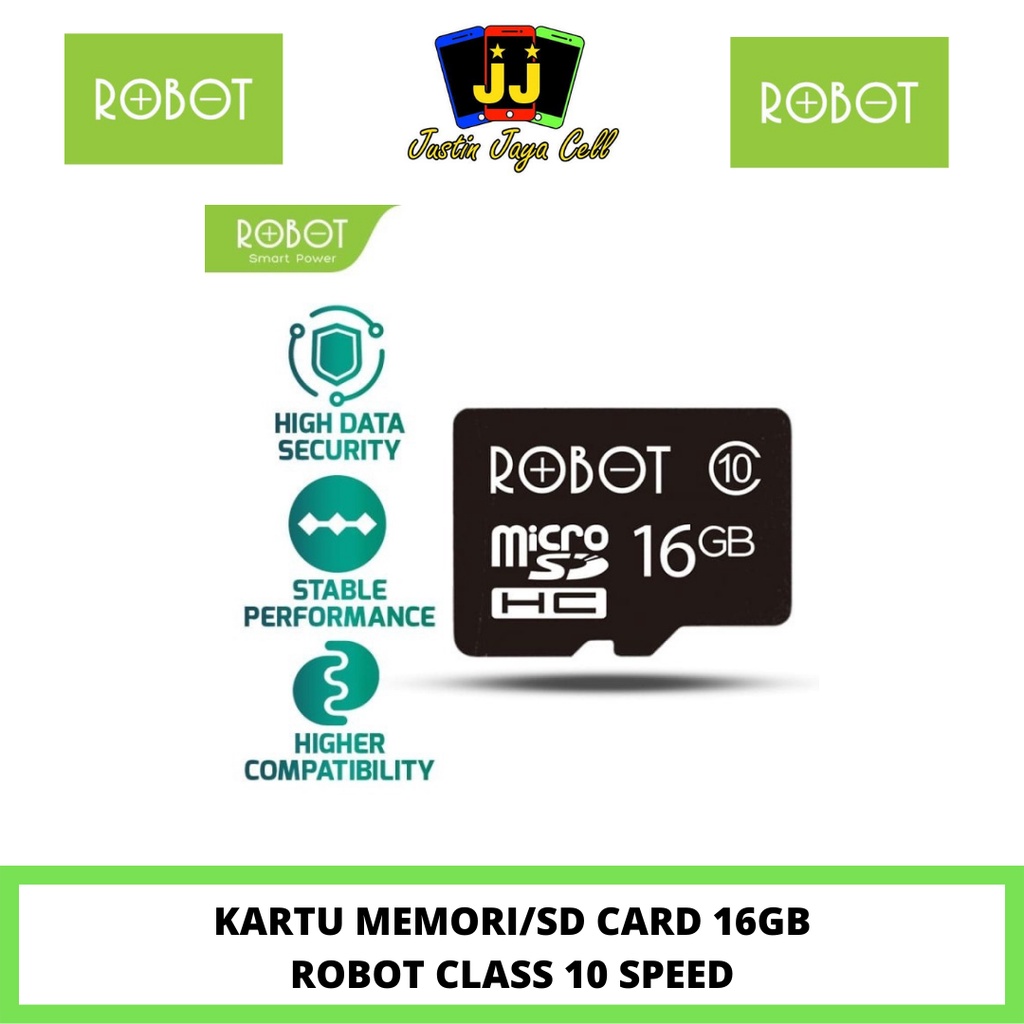 ROBOT KARTU MEMORI/ MEMORY CARD/ MICRO SD 16GB CLASS 10 SPEED