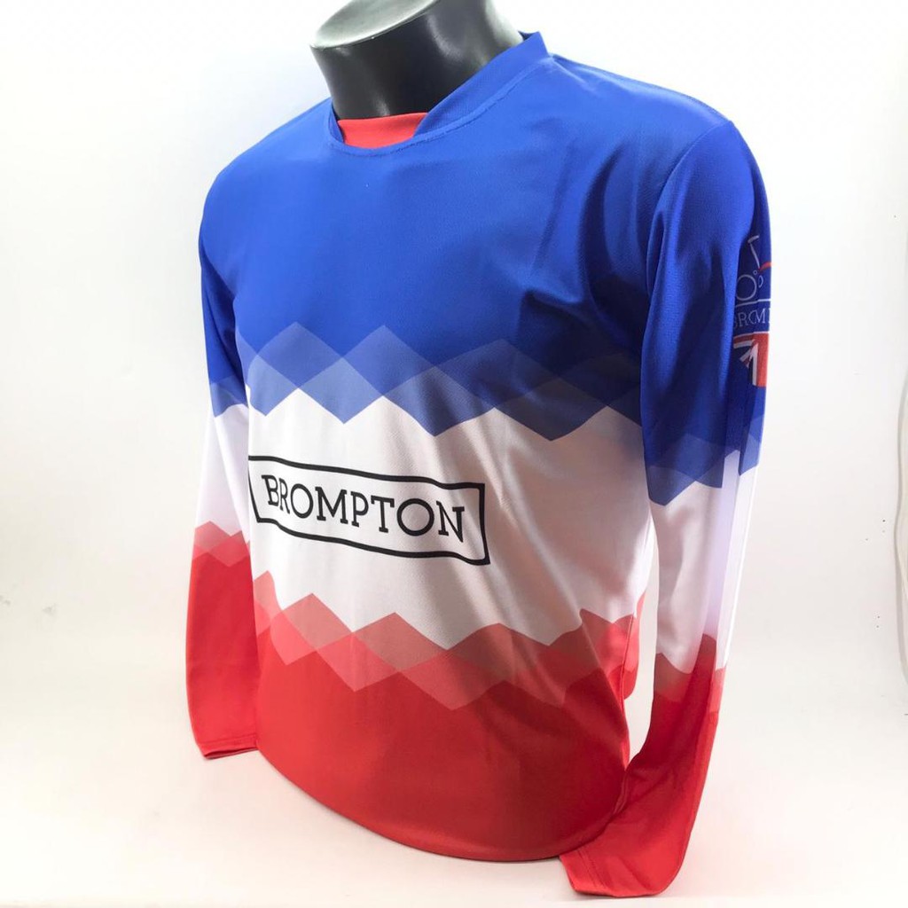 Jersey Gowes Sepeda Lipat DryFit Lengan Panjang Pria Wanita