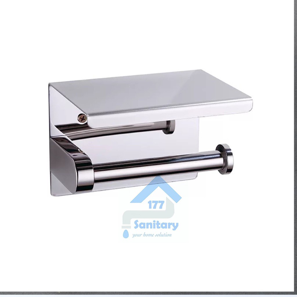 tempat tisu gulung stainless &amp; Hp  minimalis 30410- Rak tissue roll holder tissue stenlis multifungsi tempat rak kamar mandi /G59