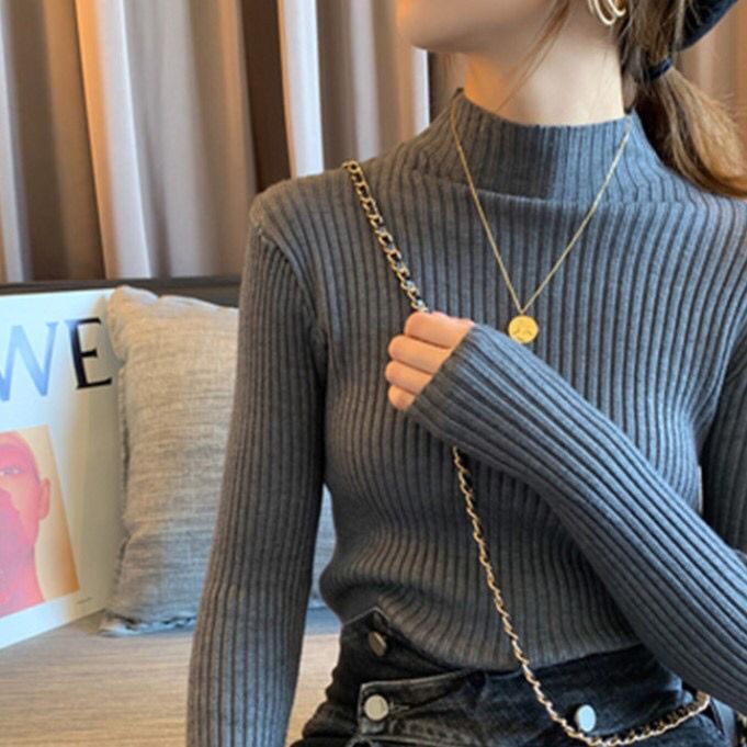 OOTD Inner Rajut Turtleneck Premium Lengan Panjang Import Bahan Adem | Inner Hijab Premium Impor | Manset Baju Wanita Premium