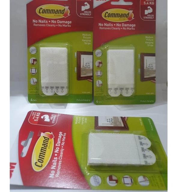 

☺ 3M Command Hook Medium Picture Hanging Strips 5.4 KG 17201 ➽