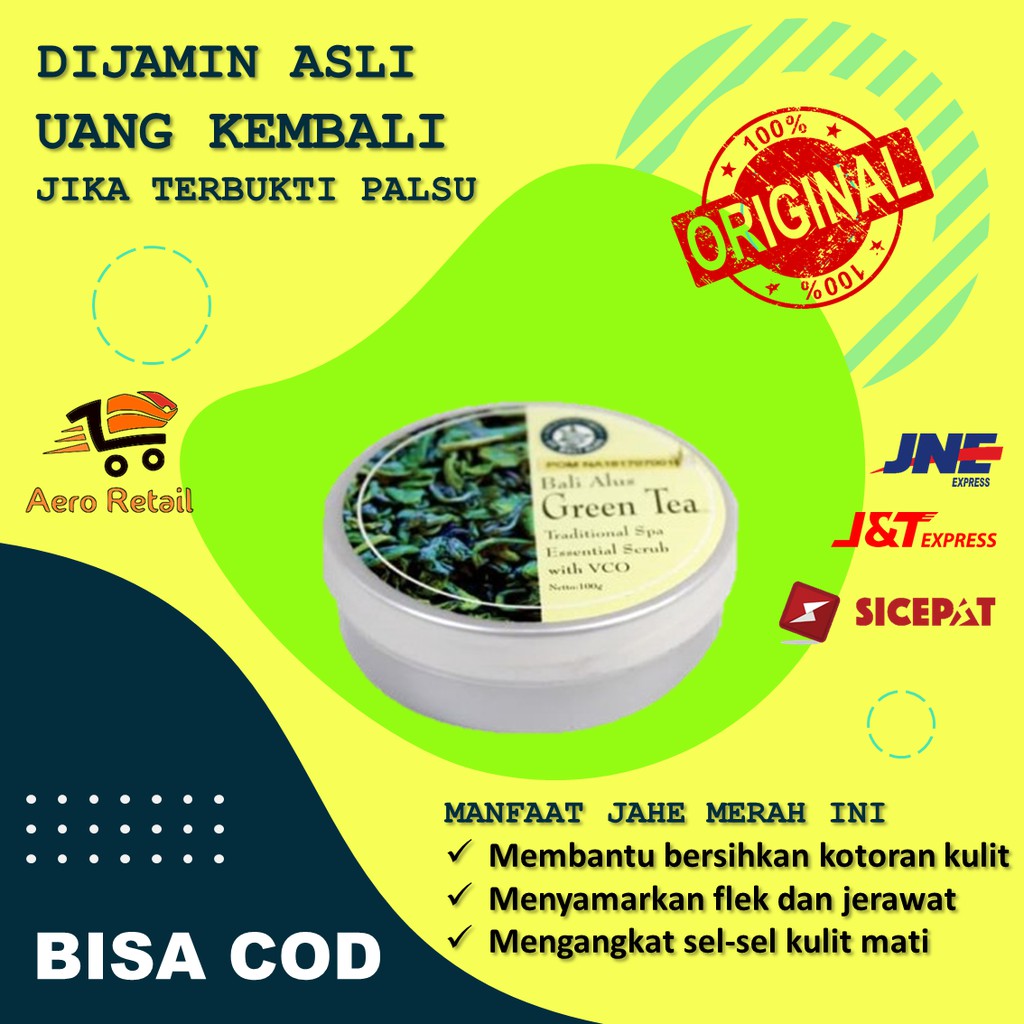 Bali Alus Lulur Green Tea Perawatan Kecantikan Kesehatan Tubuh Wanita Body Scrub Penghilang Jerawat Indonesia