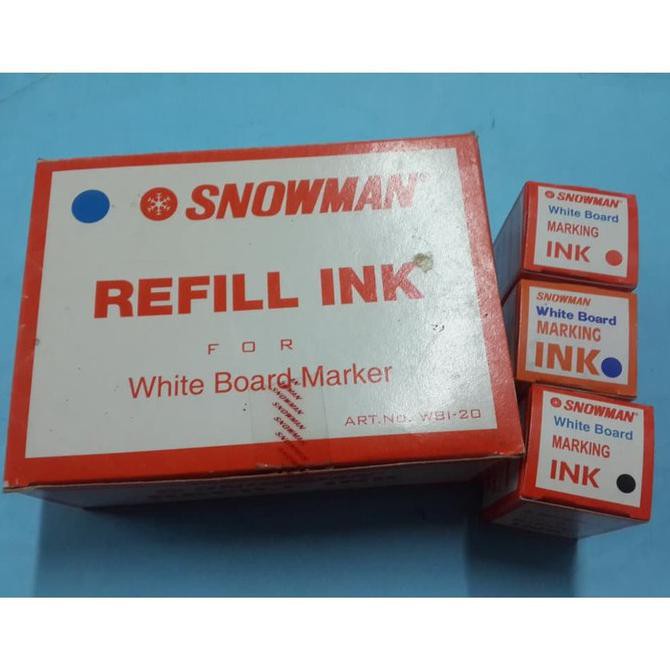 

Eklusif Tinta Spidol Whiteboard Snowman / Snowman White Board Marking Ink /Isi - Hitam Trendi