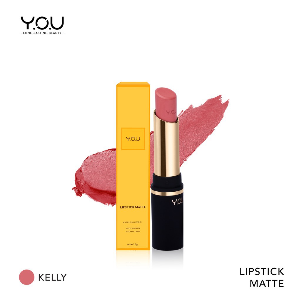 Official Distributor YOU Lipstick Matte 01 Kelly Lipstik Kelly YOU Lipstik YOU Ori Lipstick Kelly