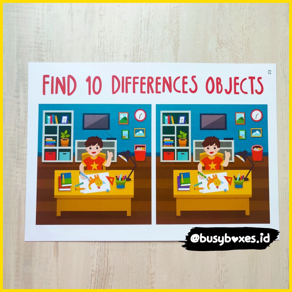 [busyboxes.id] Mainan Edukasi Wipe And Clean mencari obyek montessori i spy seri  aktivitas anak