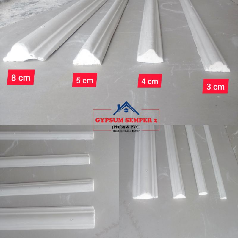 Jual Wall moulding Biding Polos List gypsum / Wall moulding Gypsum List