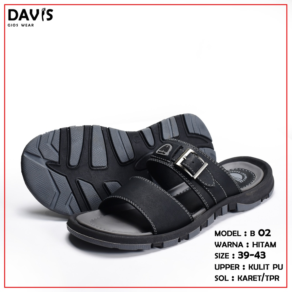 sandal pria davis fashion slop original sandal slop pria 100% original kasual sandal slide flip flop slop pria untuk lebaran keren sandal pria terlaris