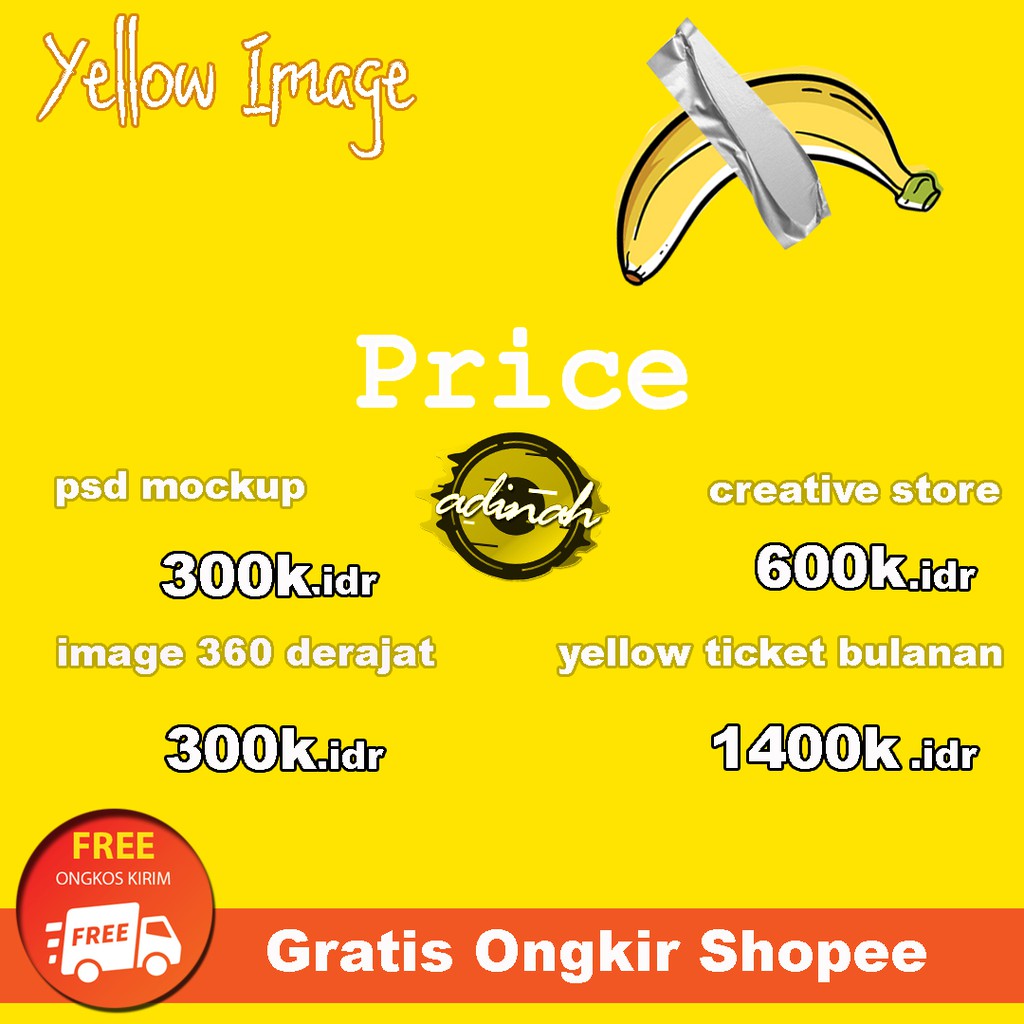 Download Yellow Image Yellowimage Com Kebutuhan Desainer Grafis Proses Cepat Shopee Indonesia Yellowimages Mockups