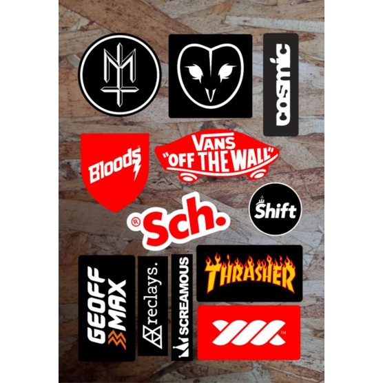 

sticker brand lokal sticker aksesoris hp , laptop dll