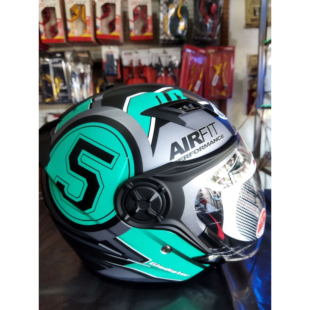 HELM NHK R1 JUMPER HIJAU DOFF DOUBLE VISOR