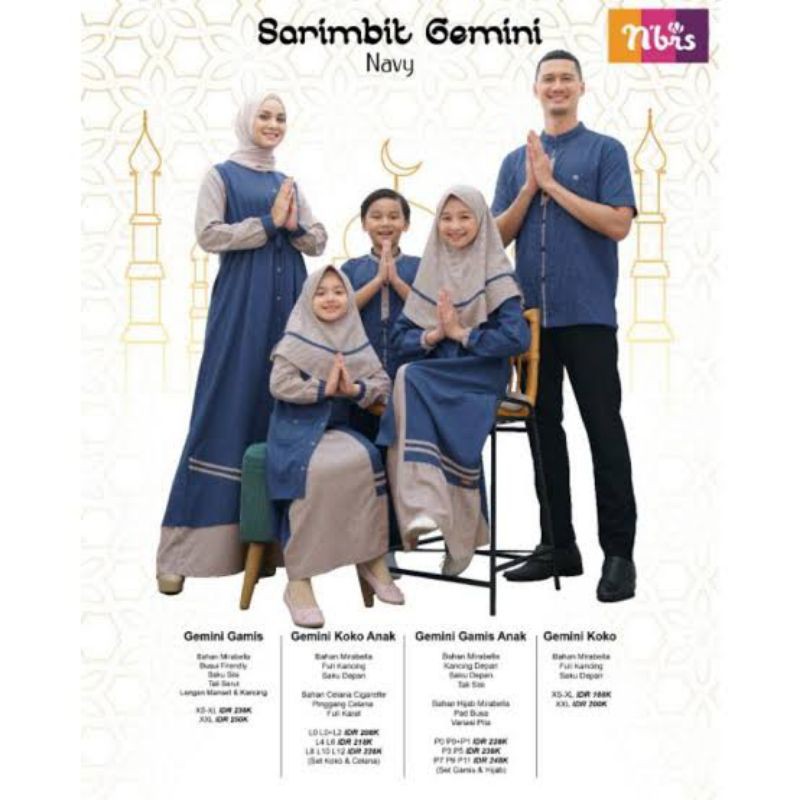 Sarimbit Nibras Gemini - Navy