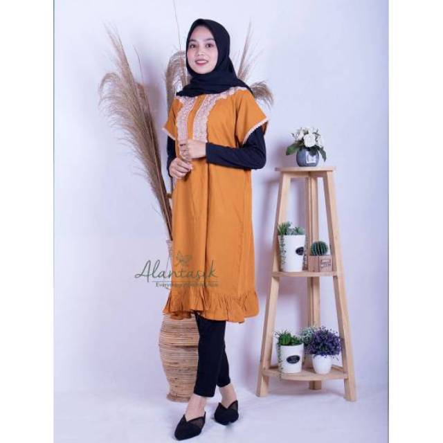 ALANTASIK DASTER RUFFLE ARABIA | DASTER ARAB RESLETING DEPAN BUSUI | RENDA MILO R.13