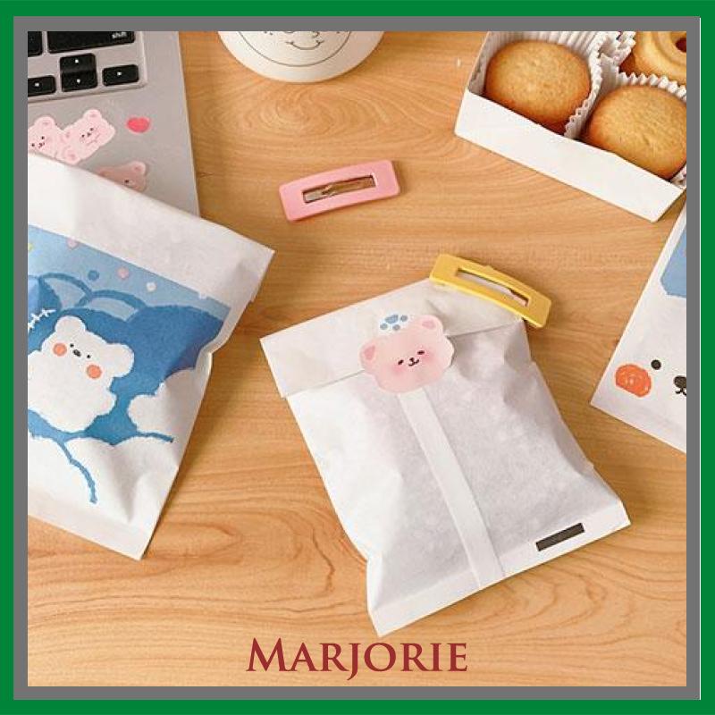 Simple Ins Paper Bag Tas Penyimpanan Kartun Lucu Mini Snack Candy Bear Tas Hadiah Ulang Tahun-MJD