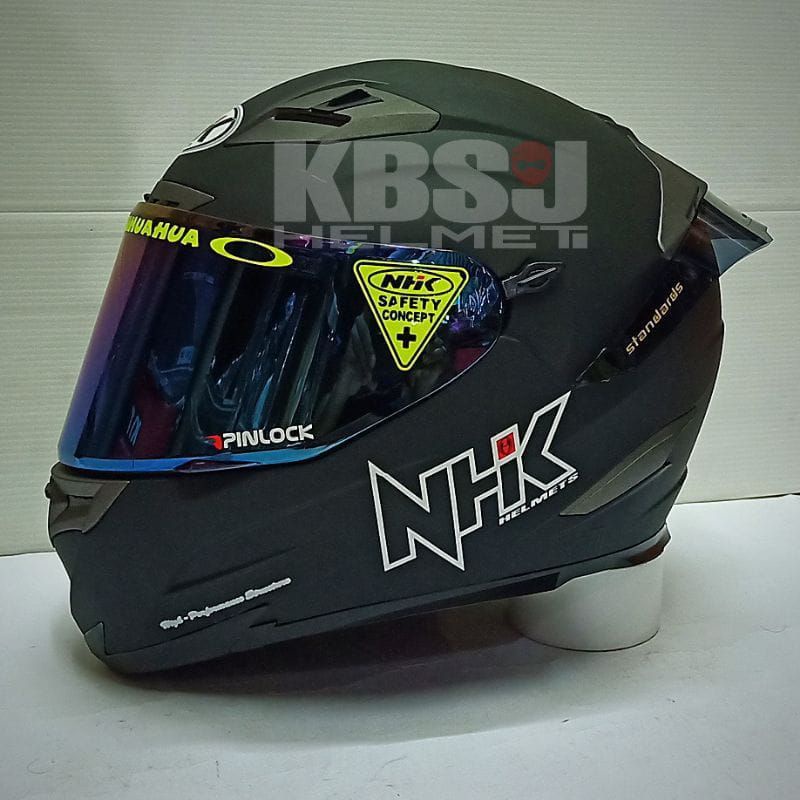 PAKET GANTENG VISOR GP1000 PLUS SPOILER - FLAT VISOR NHK GP1000 PLUS STIKER VISOR