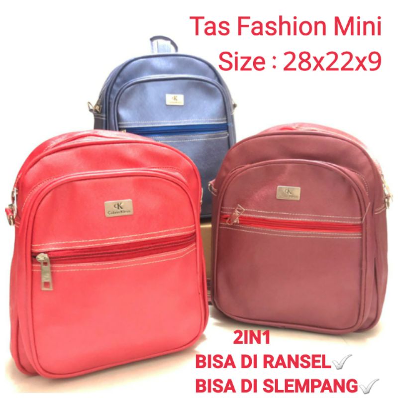 TAS RANSEL DAN SLEMPANG FASHION CEWE POLOS