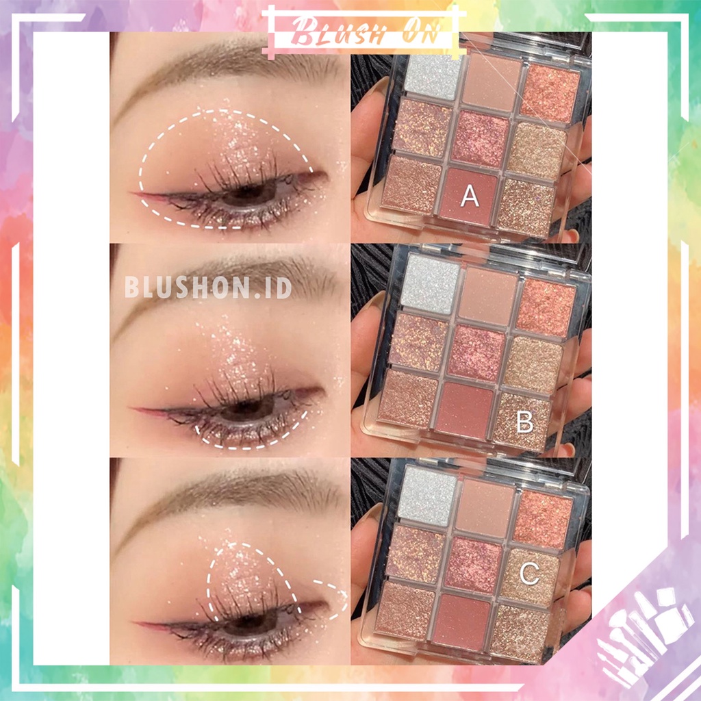 Dikalu Coco Venus Eyeshadow Glitter Matte 9 Color Waterproof Pigmented Pallete DK01