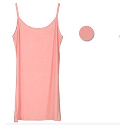 Korean Basic Inner Tanktop Atasan Wanita Polos Tanpa Lengan 2387-Soft Pink