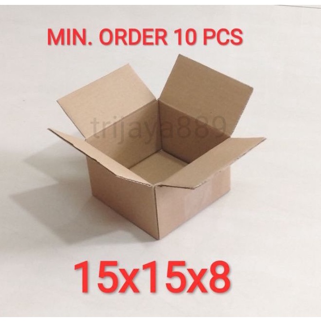 

kardus kotak packing uk 15x15x8 POLOS BARU