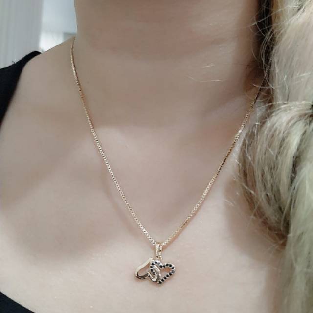 KE080 KALUNG EMAS MT DOUBLE LOVE GOLD