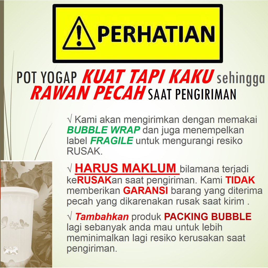 POT BUNGA YOGAP YPT 18 PUTIH UK 21 MODEL TINGGI TEBAL BERKUALITAS - bukan pot tawon pirus 21 MURAH