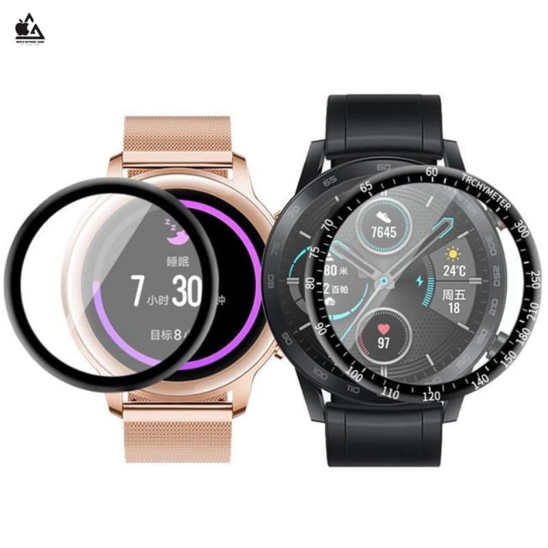 Tempered Glass 3D Huawei WATCH GT 2 42mm 46mm GT2 FULL CURVE Polimer Nano Technology Screen Protector Anti Gores Kaca Film