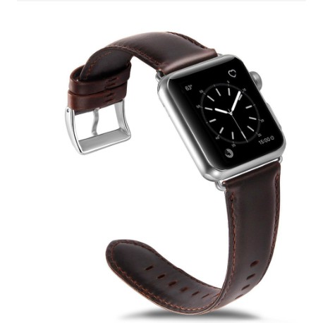 [COD+READY STOCK] STRAP KULIT PU APPLE WATCH 42MM BLACK AND BROWN