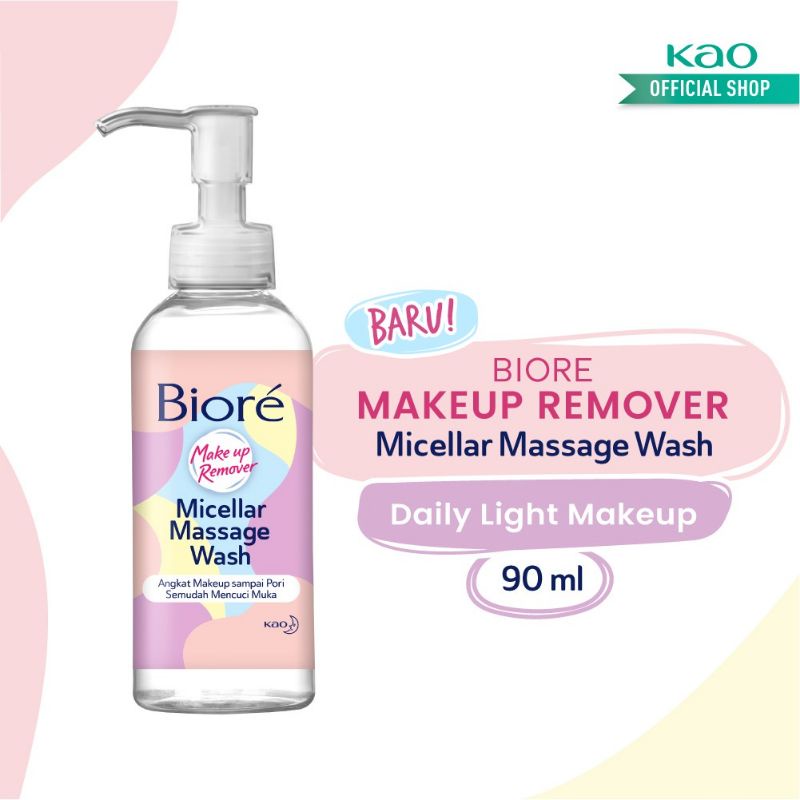 Biore Make Up Remover Micellar Massage Wash 90ml