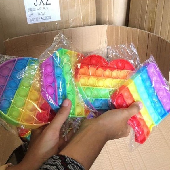 MAINAN POP IT MURAH MAINAN RAINBOW PERMAINAN GEAM ANAK ANAK POPIT PUSH ITS MAINAN MULTICOLLOR-6