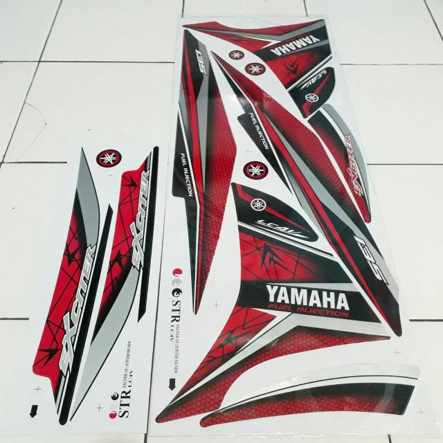Striping sticker varaisi jupiter mx new 135 LC hitam merah
