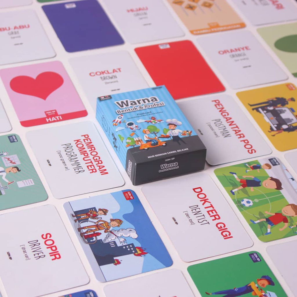 

Flash Card Warna, Bentuk dan Profesi