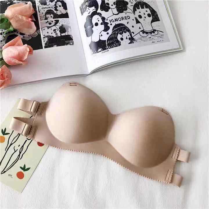 HOHO_HWANG (B-2) Bra Invisible Strapless Tanpa Tali Anti Slip Sexy untuk Wanita Bra One-Piece Sexy-B-2 skin