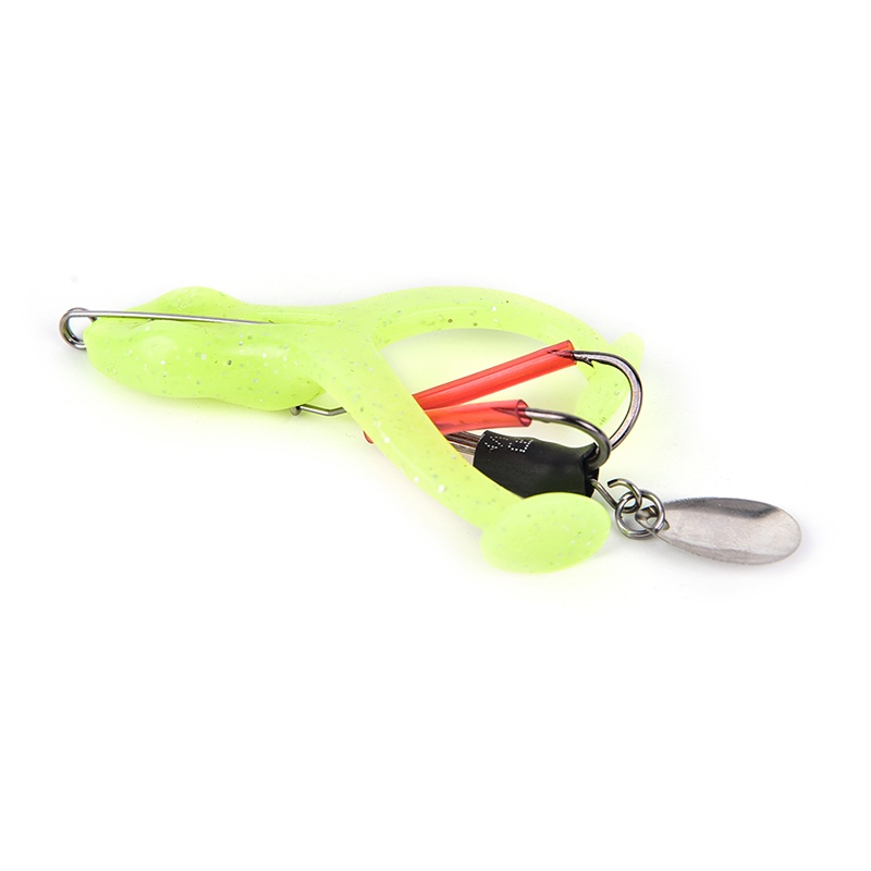 {LUCKID}Fishing Lure Plastic Frog Soft Spinner Sinking Jig Bass Artificial Bait Jian