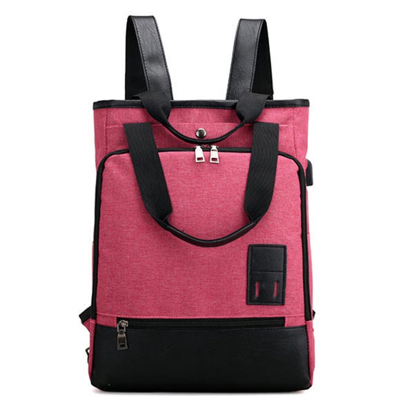 313 Canvas Travel Laptop Backpack Minimalist Bag With USB Port - 13.3 inch