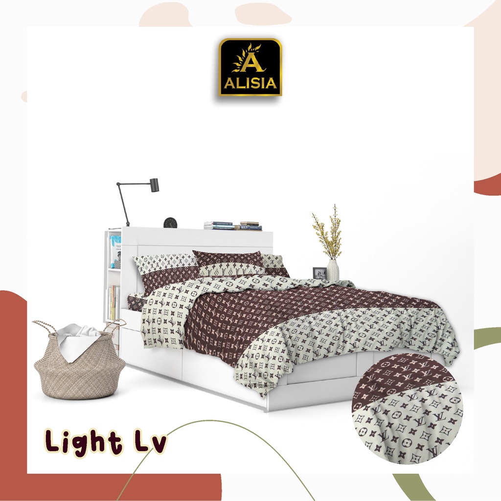 (Bisa COD) Bed Cover Murah Berkualitas Motif Light LV