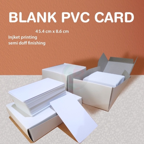 6 pcs Kartu Pvc Polos Blank iD card bs inkjet Tanpa Chip Thermal Overlay ISO