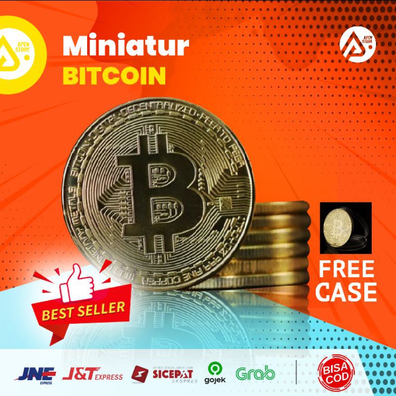 Miniatur Bitcoin Pajangan Dekorasi Meja Distributor Supplier Grosir Barang Unik Murah Lucu Import