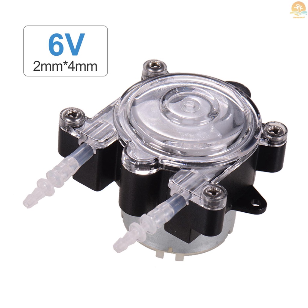 GROTHEN DC 6V DIY Dosing Pump Mini Peristaltic Dosing Head Self-Priming Function Large Flow 65ml/min for Aquarium Lab Chemical Analytical Water Liquid