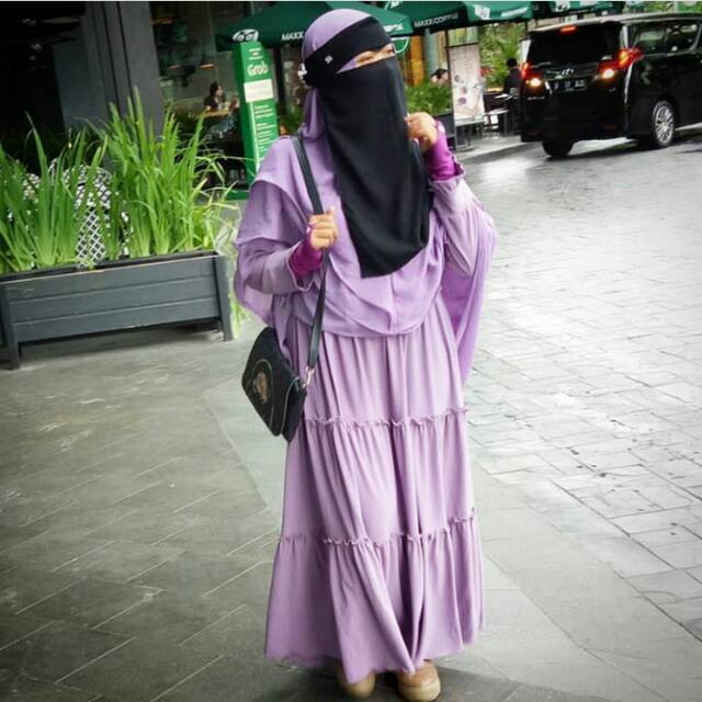 Gamis susun jersey / gamis murah / gamis jersey tebal/ gamis erde