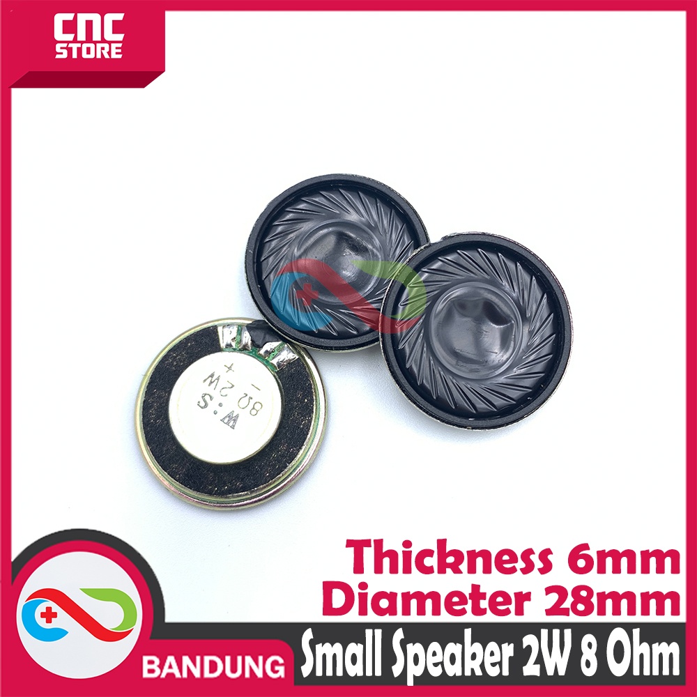 SMALL SPEAKER 2W 8 OHM 2W 8R DIAMETER 28MM THICKNESS 6MM