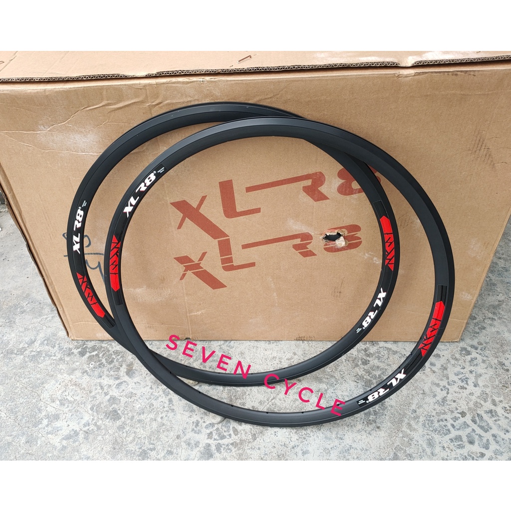 Rim XLR8 Road bike 700c alloy HOLE 20 dan 24