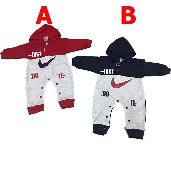 Baju Bayi Laki laki Lucu Jumpsuit Bayi Jumper Bayi Hoodie Just Do It Fresh