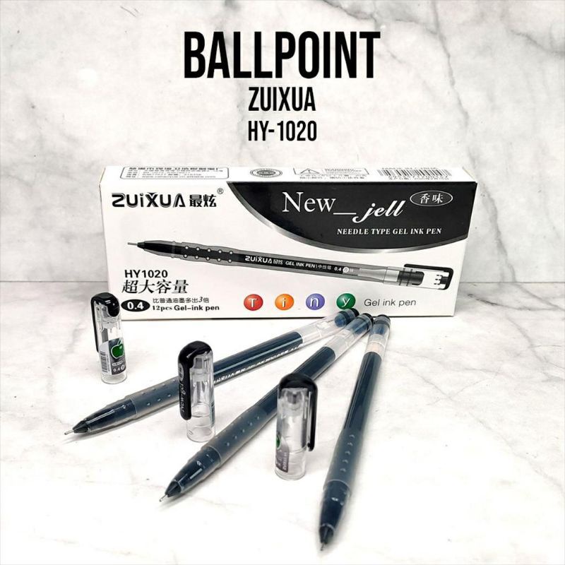 

Pen Gell Zuixua Hitam, Biru, Merah
