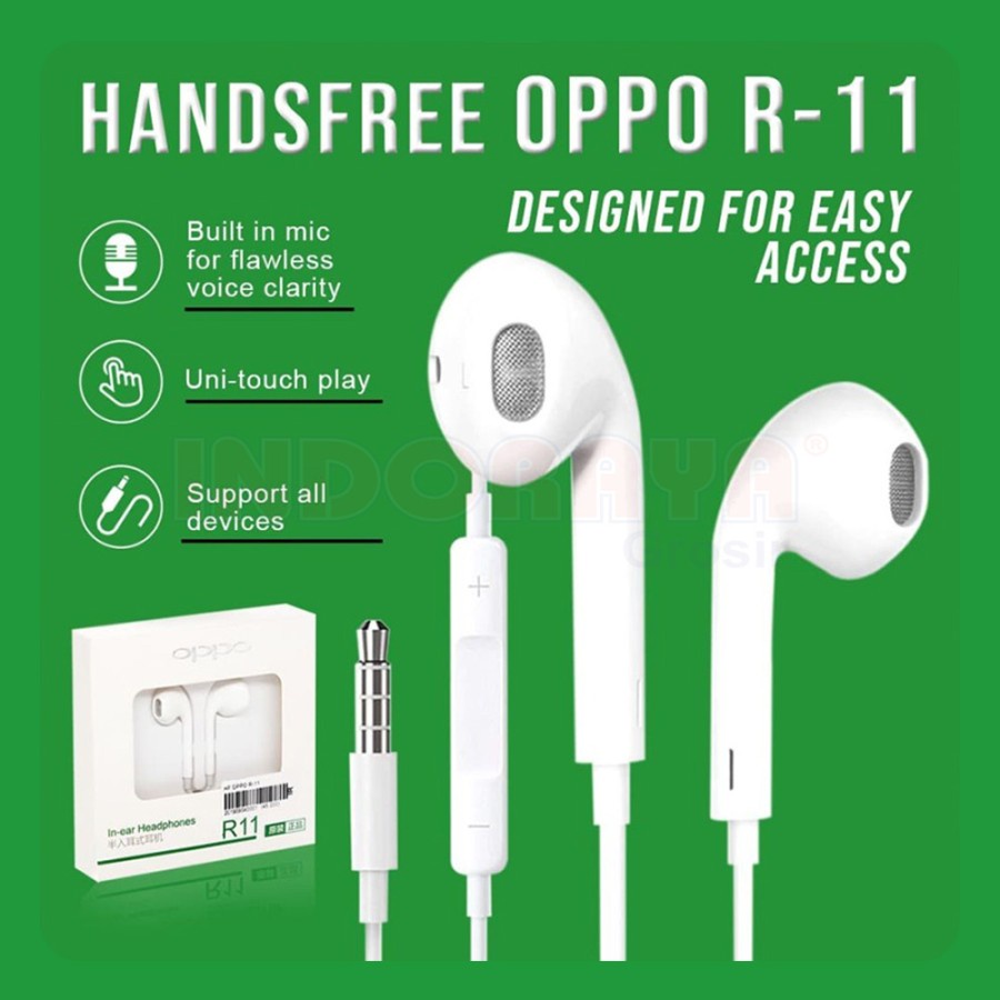 HEADSET OPPO EXTRA BASS HEADSET OPPO R-11 HANDSFREE OPPO HEADSET OPPO