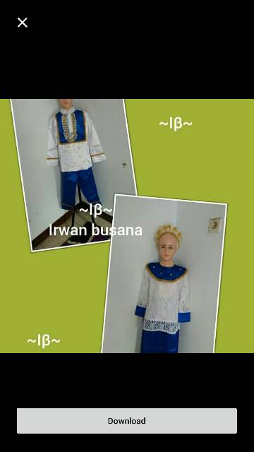 Baju adat manado anak2 size L