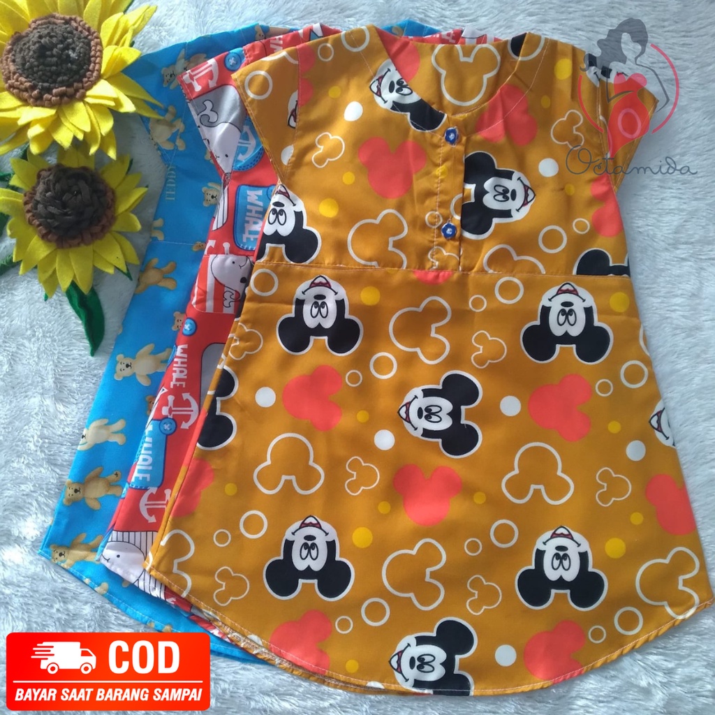 dress anak motif simple